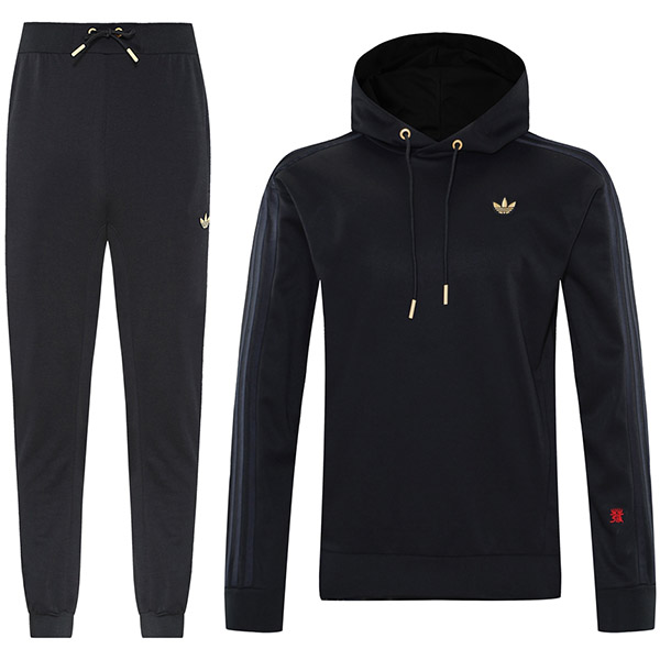 Adas veste à capuche survêtement de football uniforme noir Tenue d'entraînement pour homme, manteau de football d'extérieur 2025-2026