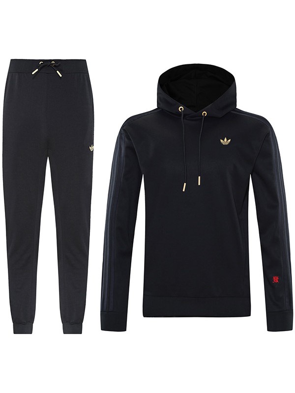 Adas veste à capuche survêtement de football uniforme noir Tenue d'entraînement pour homme, manteau de football d'extérieur 2025-2026
