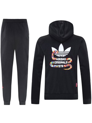 Adas veste à capuche survêtement de football uniforme noir Tenue d'entraînement pour homme, manteau de football d'extérieur 2025-2026