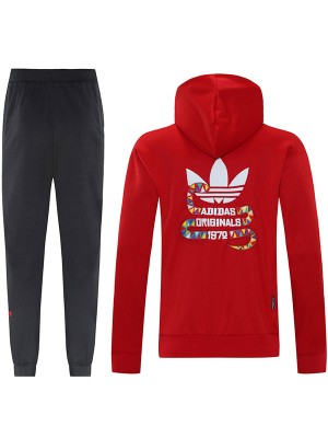 Adas veste à capuche survêtement de sport de football uniforme rouge kit d'entraînement pour hommes manteau de football extérieur 2025-2026