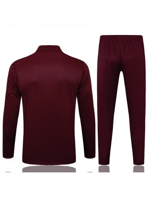 Ajx survêtement de football ensemble de sport demi-zip col marron uniforme pour hommes vêtements d'entraînement de football 2025-2026