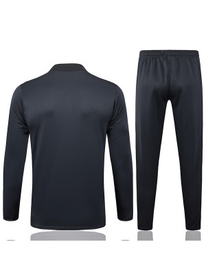 Argentina survêtement de football ensemble de sport col zippé uniforme noir vêtements pour hommes kit d'entraînement de football 2025-2026