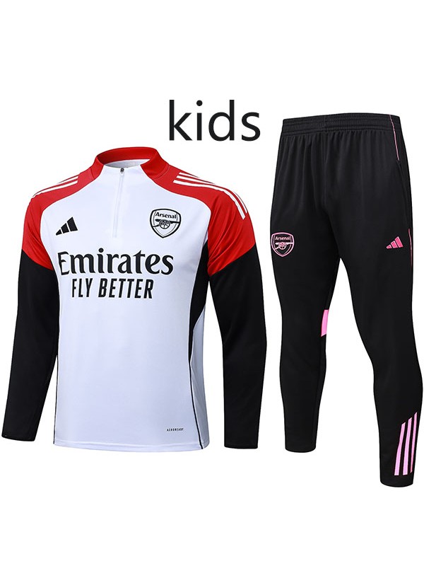 Arsenal ensemble survêtement blanc pour enfants mini-kit d'entraînement 2025-2026