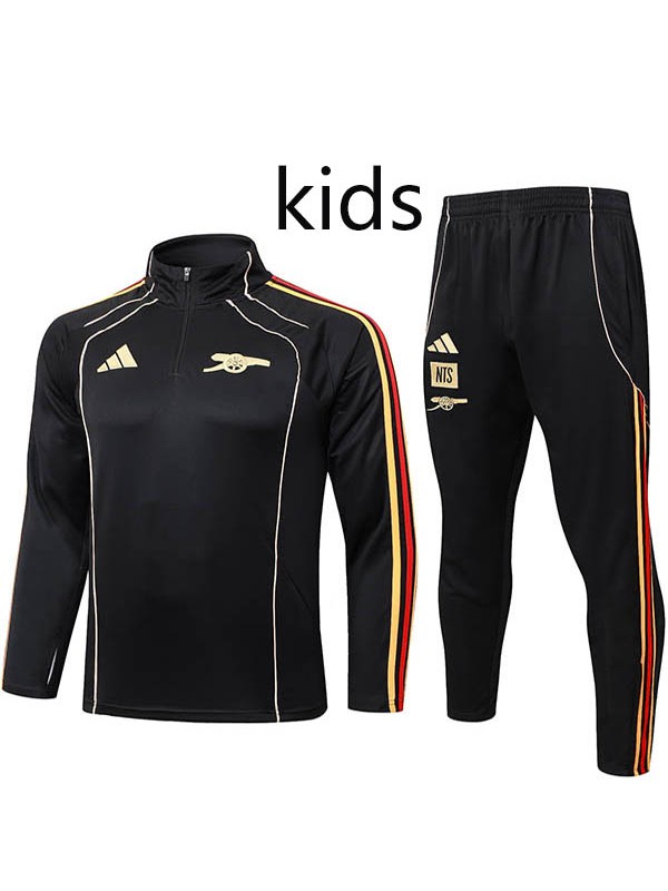 Arsenal ensemble de survêtement enfant uniforme jeunesse mini-tenue d'entraînement noire 2025-2026