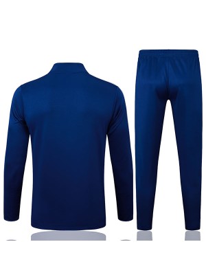 Arsenal survêtement de football pantalon ensemble de sport col à demi-fermeture éclair uniforme bleu sarcelle vêtements pour hommes entraînement de football kit bleu marine 2025-2026