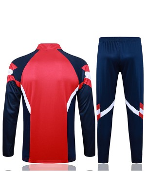 Arsenal survêtement de football pantalon costume ensemble de sport demi-fermeture éclair col uniforme hommes rouge marine vêtements kit d'entraînement de football 2024-2025