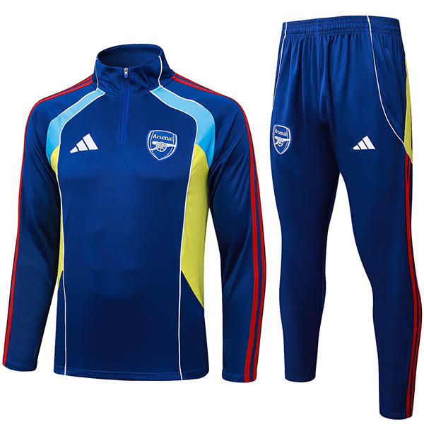 Arsenal tracksuit soccer suit sports set zip-necked uniform men's clothes football training royal blue kit 2025-2026