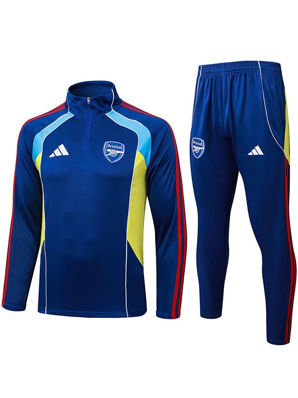 Arsenal tracksuit soccer suit sports set zip-necked uniform men's clothes football training royal blue kit 2025-2026