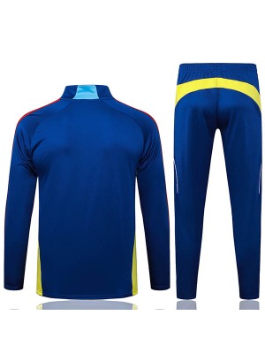 Arsenal tracksuit soccer suit sports set zip-necked uniform men's clothes football training royal blue kit 2025-2026