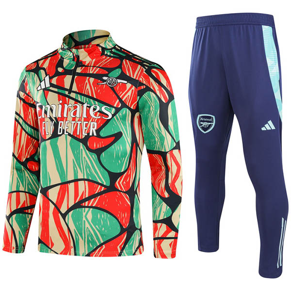 Arsenal tracksuit soccer suit sports set zipper-necked red green uniform men's clothes football training kit 2024-2025