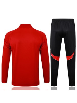 Arsenal survêtement de football ensemble de sport col zippé uniforme rouge vêtements pour hommes kit d'entraînement de football 2025-2026