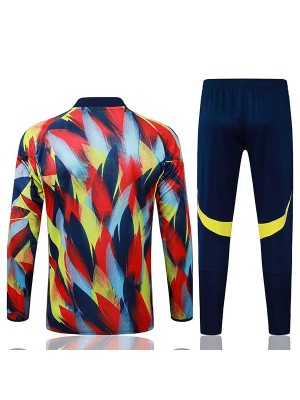 Arsenal survêtement de football ensemble de sport col zippé uniforme rouge et jaune vêtements pour hommes kit d'entraînement de football 2025-2026