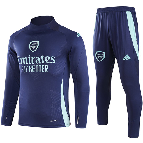 Arsenal tracksuit soccer suit sports set zipper-necked uniform men's all navy clothes football training kit 2024-2025