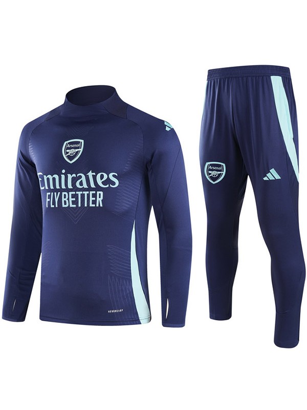 Arsenal tracksuit soccer suit sports set zipper-necked uniform men's all navy clothes football training kit 2024-2025