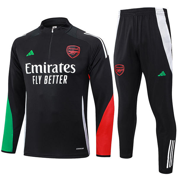 Arsenal tracksuit soccer suit sports set zipper-necked uniform men's black clothes football training kit 2024-2025