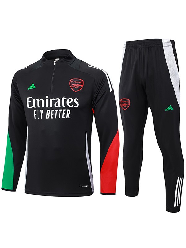 Arsenal tracksuit soccer suit sports set zipper-necked uniform men's black clothes football training kit 2024-2025