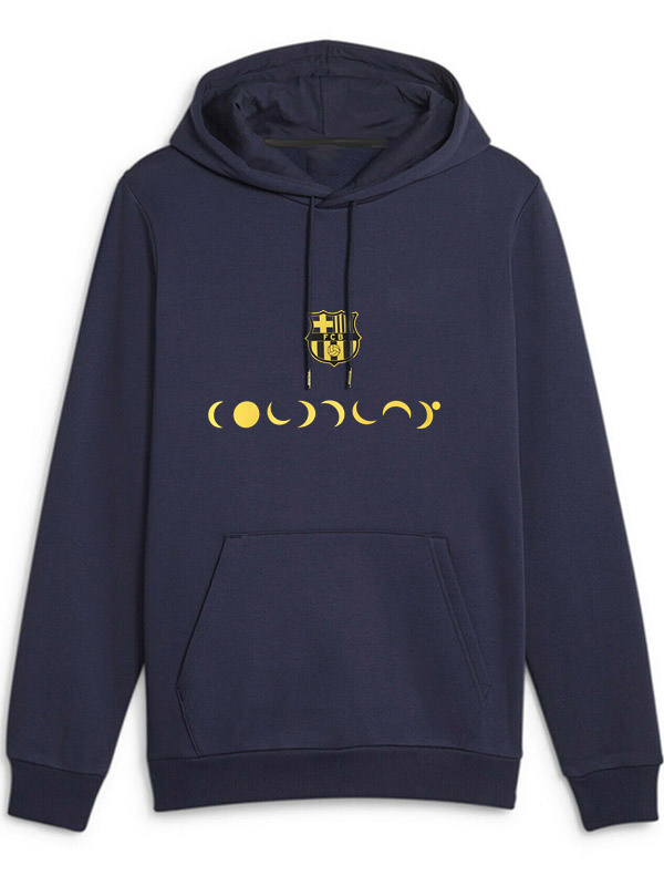 Barcelona veste à capuche football vêtements de sport survêtement hommes formation indigo kit extérieur football manteau 2025-2026