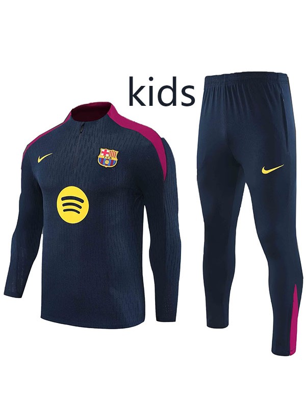 Barcelona ensemble survêtement enfant indigo uniforme junior mini-kit d'entraînement 2025-2026
