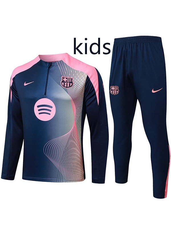 Barcelona ensemble survêtement enfant uniforme jeunes mini tenue d'entraînement indigo 2025-2026