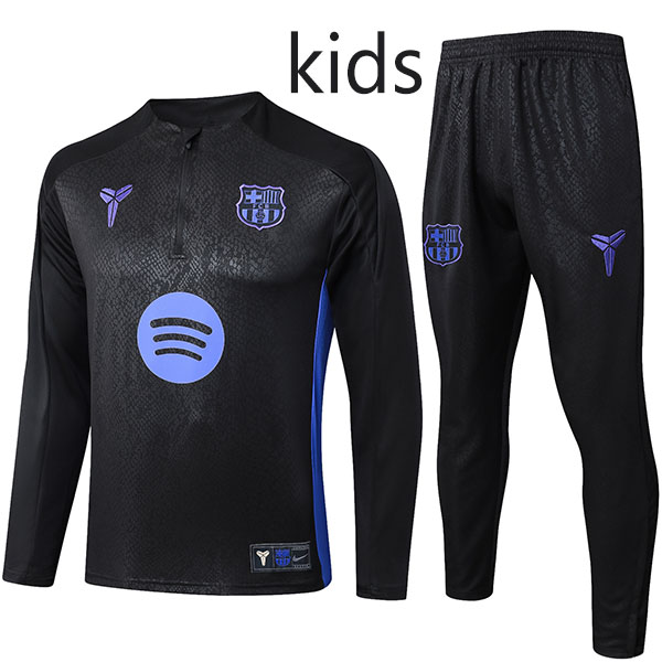 Barcelona ensemble survêtement enfant uniforme junior mini kit d'entraînement black mamba 2025-2026