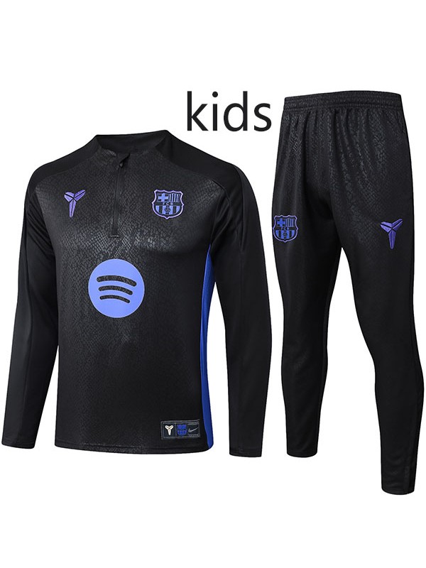 Barcelona ensemble survêtement enfant uniforme junior mini kit d'entraînement black mamba 2025-2026