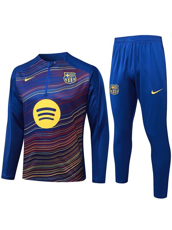 Barcelona survêtement ensemble d'entraînement bleu marine pour homme 2025-2026