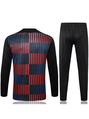 Barcelona survêtement pantalon de football costume ensemble de sport noir bleu rouge demi-fermeture éclair col uniforme vêtements pour hommes kit d'entraînement de football 2024-2025