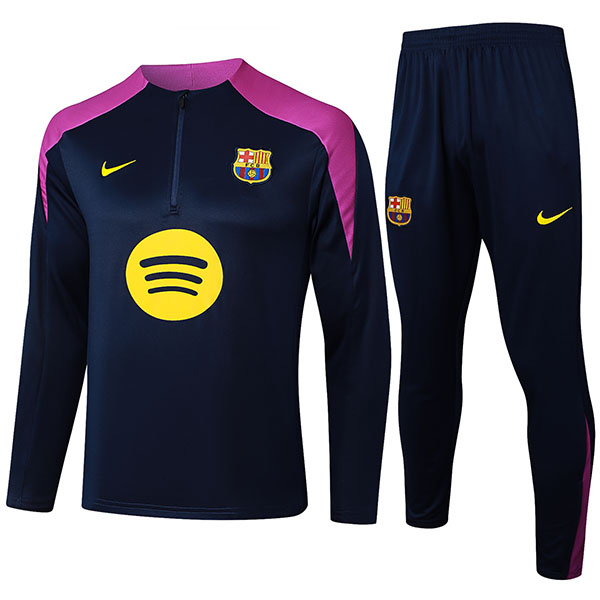Barcelona survêtement de football pantalon ensemble de sport bleu sarcelle demi-fermeture éclair col uniforme vêtements pour hommes kit d'entraînement de football 2025-2026