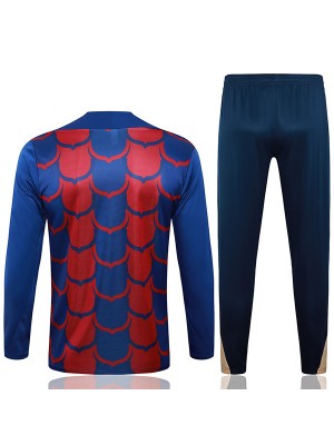 Barcelona tracksuit soccer suit sports set zipper-necked uniform men's clothes football training navy red kit 2024-2025