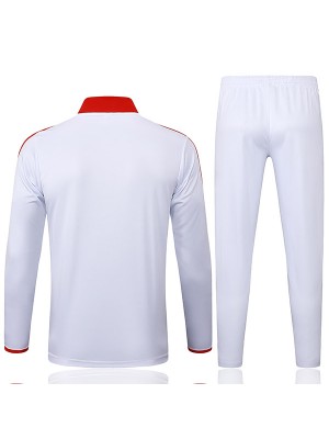 Bayern munich survêtement de football 125e anniversaire ensemble de sport uniforme blanc à col demi-fermeture éclair vêtements pour hommes kit d'entraînement de football 2025-2026