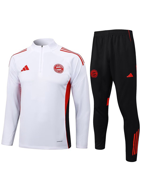 Bayern Munich survêtement de football ensemble de sport demi-zip col blanc noir uniforme vêtements pour hommes kit d'entraînement de football 2025-2026