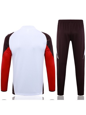 Bayern Munich tracksuit soccer suit sports set zipper-necked uniform men's clothes football training white red kit 2024-2025