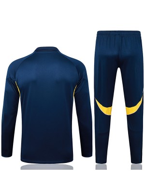 Boca Juniors survêtement bleu marine foncé col zippé tenue d'entraînement football masculin 2025-2026