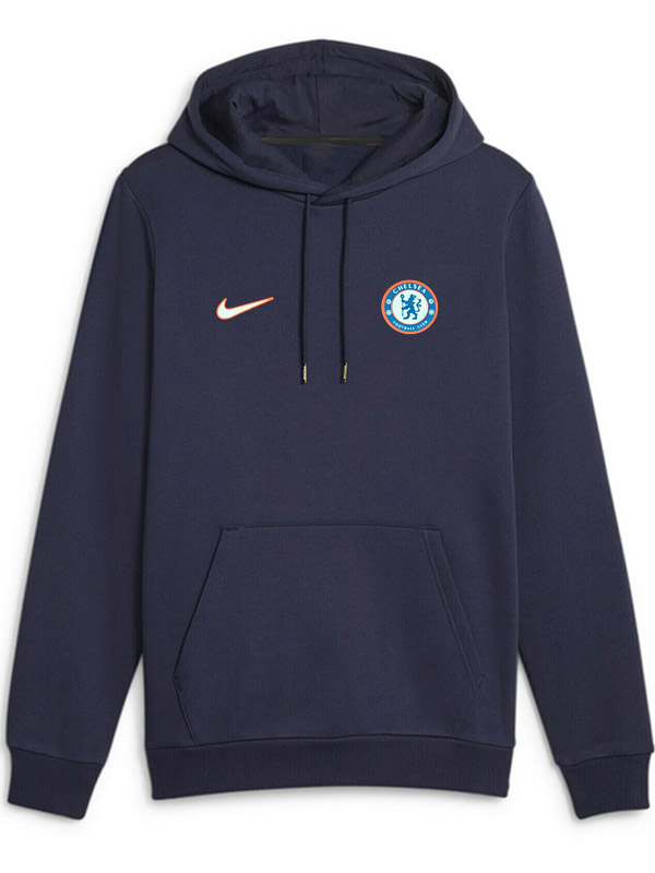Chelsea veste à capuche football vêtements de sport survêtement hommes formation indigo kit extérieur football manteau 2025-2026
