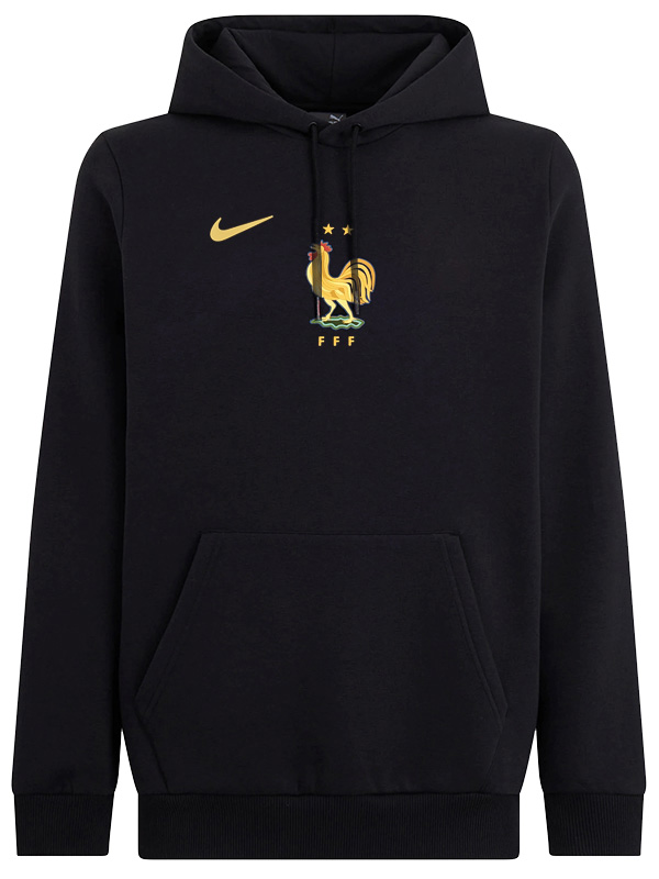 France veste à capuche football vêtements de sport survêtement hommes formation noir kit extérieur football manteau 2025-2026