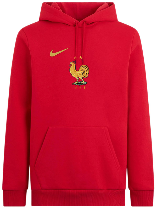 France veste à capuche football vêtements de sport survêtement hommes formation rouge kit extérieur football manteau 2025-2026