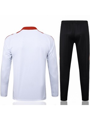 International survêtement ensemble de sport avec pantalon de football blanc et noir et col zippé vêtements d'entraînement de football pour homme 2024-2025