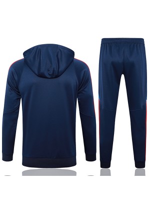 Italy hoodie jacket football sportswear tracksuit zipper-neck men's training kit outdoor soccer all navy coat 2024-2025