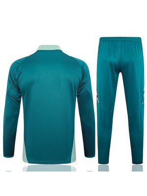Italy tracksuit soccer suit sports set zipper-necked uniform men's clothes football training dark green kit 2024-2025