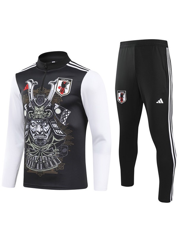 Japan tracksuit soccer suit sports set zipper-necked uniform men's clothes football training black face kit 2024-2025