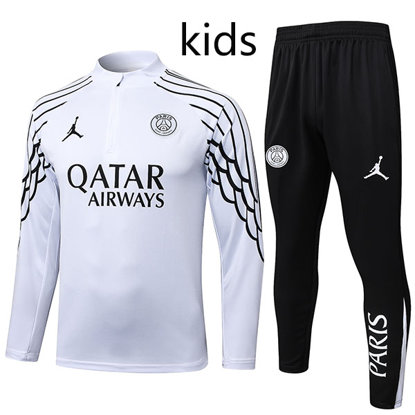 Jordan paris saint-germain survêtement enfant uniforme junior mini kit d'entraînement blanc 2025-2026