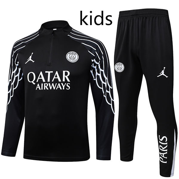 Jordan paris saint-germain survêtement noir enfant mini kit d'entraînement 2025-2026