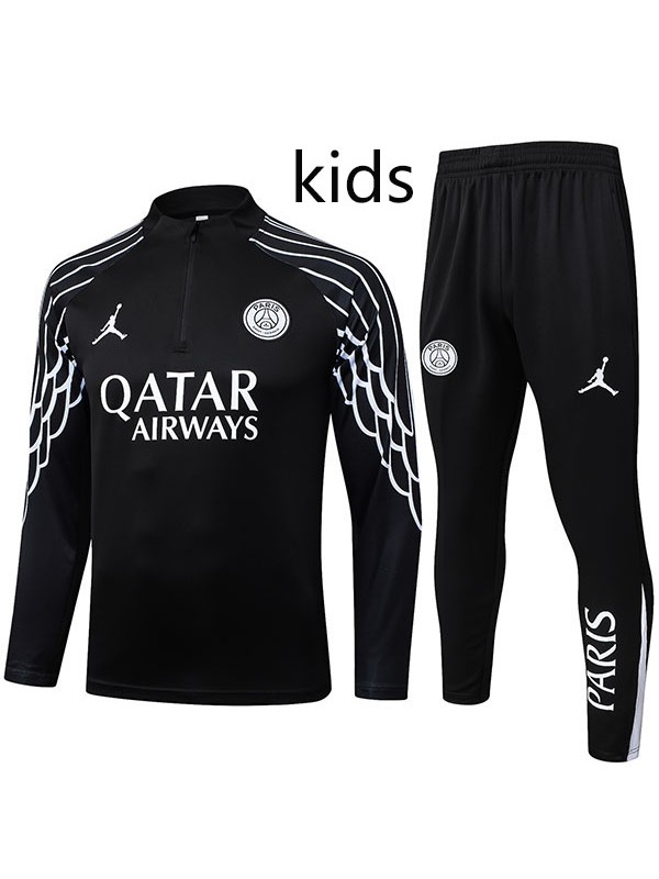 Jordan paris saint-germain survêtement noir enfant mini kit d'entraînement 2025-2026
