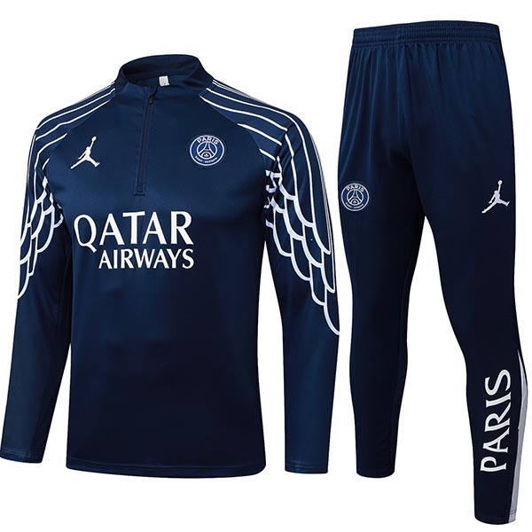 Jordan paris saint-germain tracksuit soccer suit sports set zip-necked uniform men's clothes football training navy kit 2025-2026