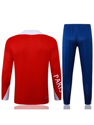 Jordan paris saint-germain survêtement de football ensemble de sport col zippé uniforme rouge vêtements pour hommes kit d'entraînement de football 2025-2026