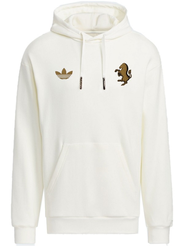 Juventus veste à capuche football vêtements de sport survêtement hommes formation kit blanc manteau de football en plein air 2025-2026