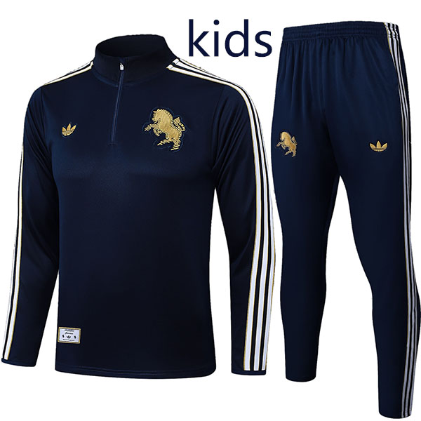 Juventus ensemble survêtement enfant uniforme indigo jeunes mini kit d'entraînement 2025-2026