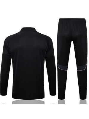 Juventus survêtement de football ensemble de sport col zippé bleu sarcelle noir uniforme vêtements pour hommes kit d'entraînement de football 2025-2026