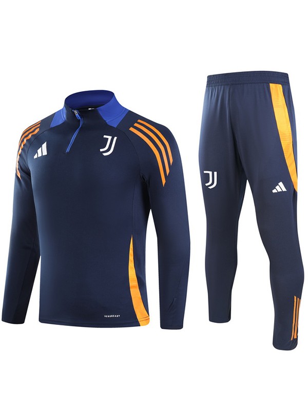 Juventus tracksuit soccer suit sports set zipper-necked uniform men's clothes football training navy kit 2024-2025