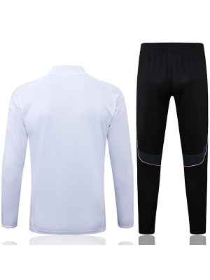 Juventus survêtement de football ensemble de sport col zippé uniforme pour hommes vêtements blancs kit d'entraînement de football 2025-2026